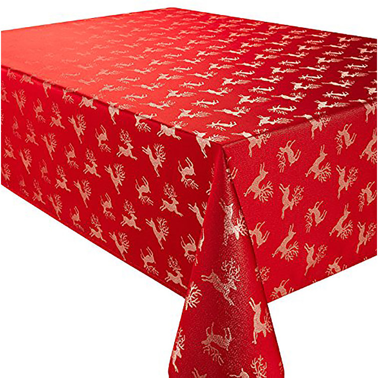 The Seasonal Aisle Alexxys Round Animal Print Tablecloth Wayfair.co.uk